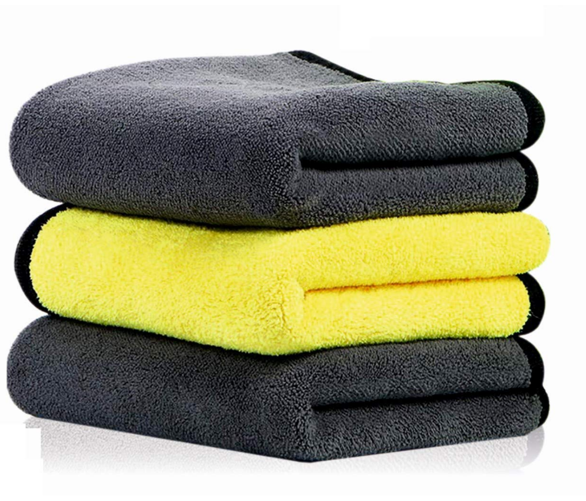 800GSM Multi-Purpose Microfiber Cloths, Ultra-Soft Absorbent Lint & Streak-Free Cloth for Bike Car Dashboard Automobile Cleaning Polishing Washing (Multicolor) (40 x40 cm)