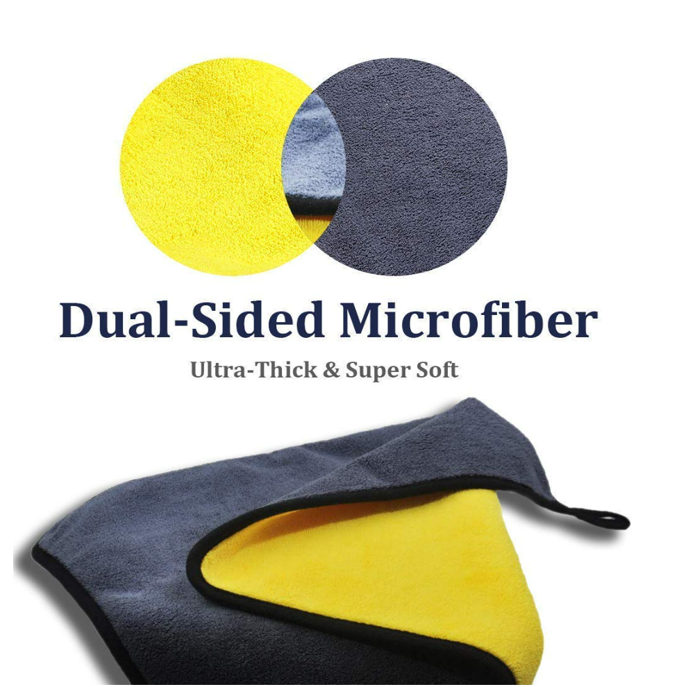 800GSM Multi-Purpose Microfiber Cloths, Ultra-Soft Absorbent Lint & Streak-Free Cloth for Bike Car Dashboard Automobile Cleaning Polishing Washing (Multicolor) (40 x40 cm)